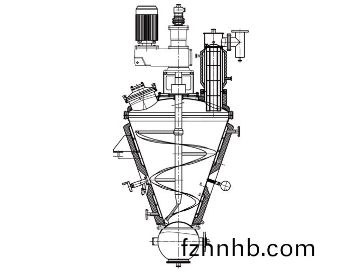 空(kong)心(xin)螺帶錐(zhui)形真空榦燥機(ji)